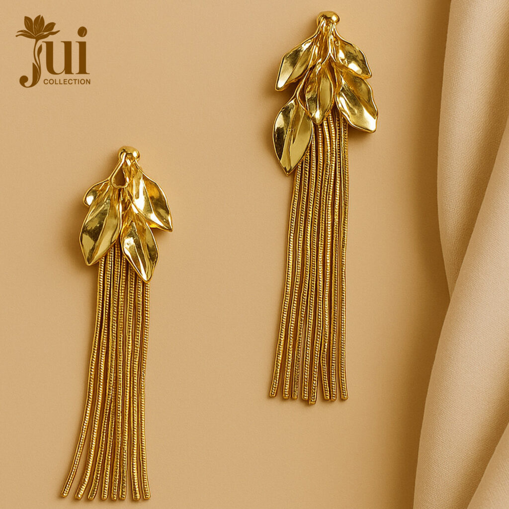Golden Rainfall Tassel Earring
