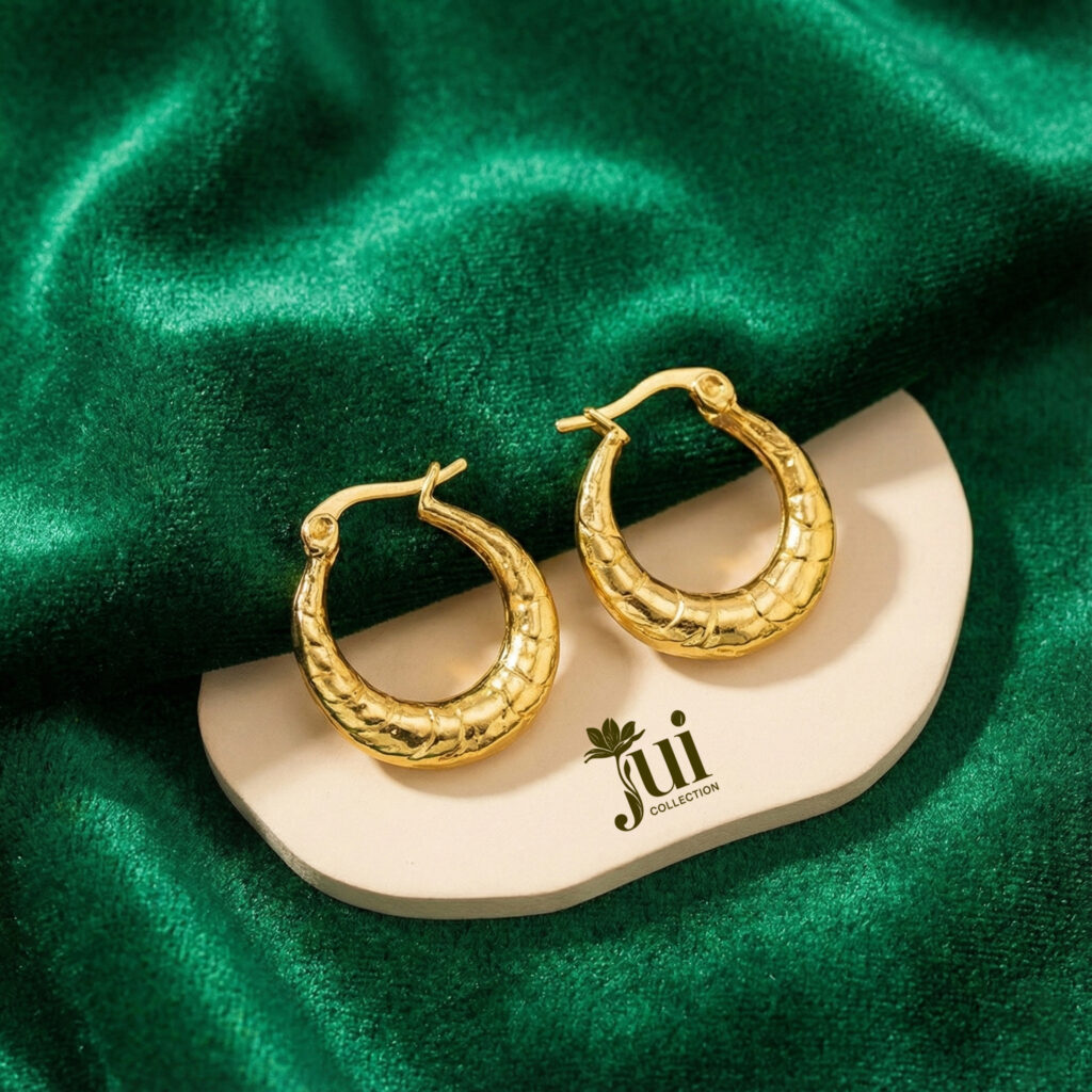Golden Round Hoops